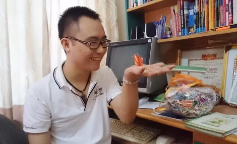 Liêm và những con hạc giấy mang niềm hy vọng chiến thắng bệnh tật.