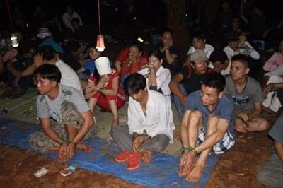 Hiện trường sòng bạc.