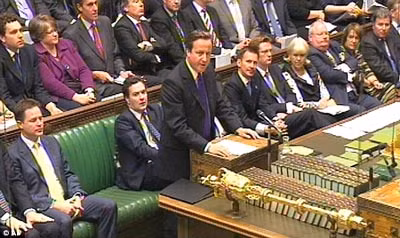 Thủ tướng David Cameron tại phiên điều trần.