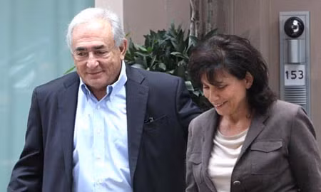 Vợ chồng cựu Tổng Giám đốc IMF Strauss-Kahn.