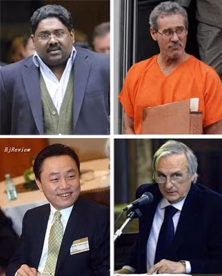 Raj Rajaratnam, tỷ phú Allen Stanford, tỷ phú Wong Kwong Yu, tỷ phú Calisto Tanzi.