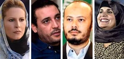 Vợ và 3 con của Tổng thống Muammar Gaddafi tới Algeria.