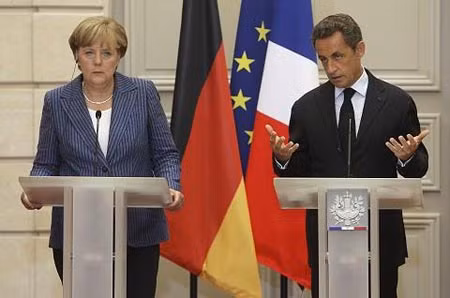 Thủ tướng Angela Merkel và Tổng thống Nicolas Sarkozy.