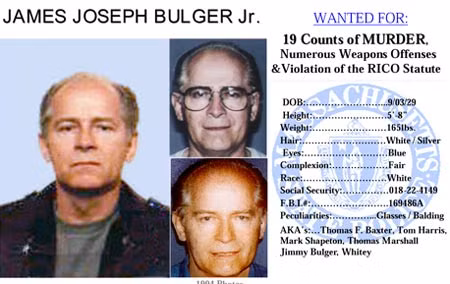 James Bulger bị FBI treo thưởng 2 triệu USD.