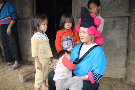 Bà Xé đã 12 lần sinh con.
