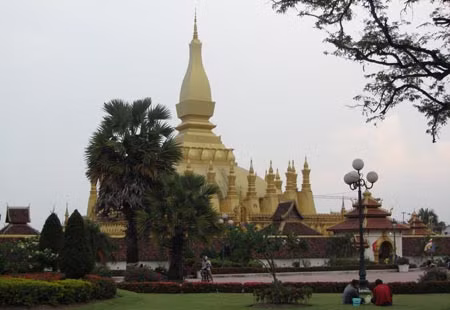 Chùa Thạt Luang ở Thủ đô Viêng Chăn.