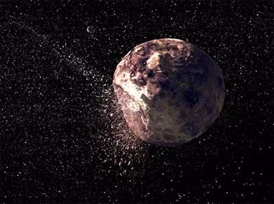 Mưa sao băng xảy ra khi trái đất quét qua các mảnh vỡ của sao chổi. Ảnh: Nasa.