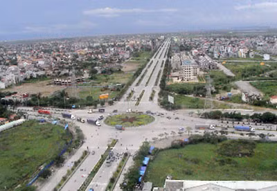 Một góc ngã 5 sân bay Cát Bi.