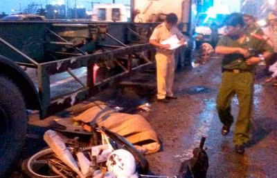 Hiện trường vụ tai nạn.