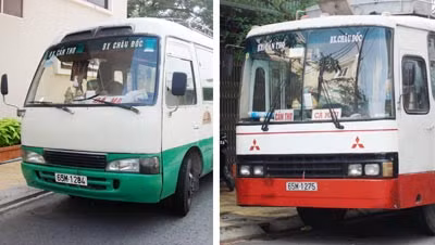 Hai ôtô khách mà Phương và bị can Nguyễn Thị Lệ đã sử dụng để vận chuyển thuốc lá ngoại nhập lậu bị cơ quan điều tra tạm giữ.