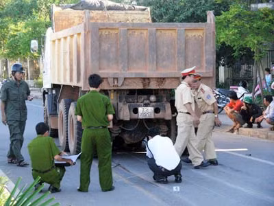 Hiện trường vụ tai nạn.