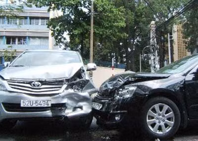 Hiện trường vụ tai nạn tại trung tâm TP.
