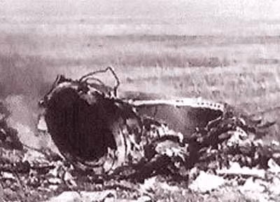 Hiện trường tai nạn của Soyuz 1 khi trở về trái đất.
