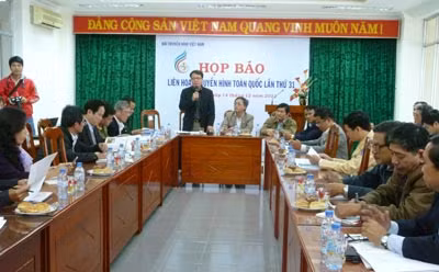 Quang cảnh buổi họp báo về Liên hoan Truyền hình toàn quốc lần thứ 31 tại TP Đà Nẵng.
