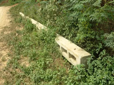 2 năm nay cây cột điện này vẫn nằm chờ để tải điện vào các thôn.