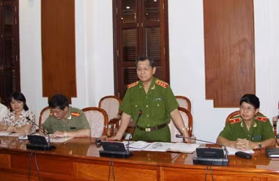 Thượng tướng Lê Thế Tiệm phát biểu chỉ đạo tại buổi làm việc.