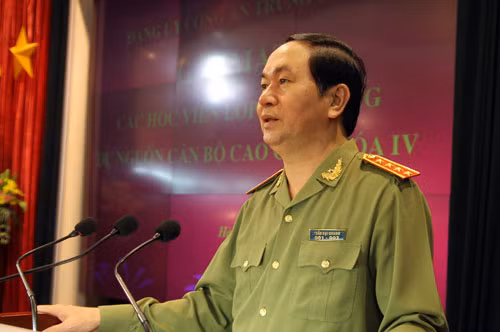 Bộ trưởng Trần Đại Quang phát biểu tại buổi gặp mặt.
