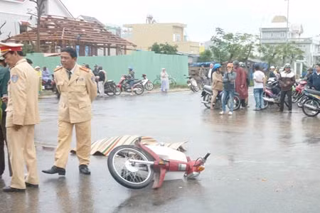 Hiện trường vụ tai nạn.