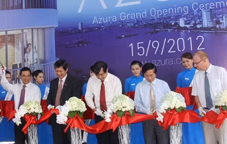 Phó Chủ tịch UBND TP Đà Nẵng phát biểu tại Lễ khánh thành cao ốc căn hộ Azura vào ngày 15/9.