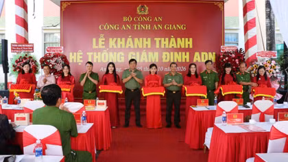 Khánh thành hệ thống giám định ADN tại Công an tỉnh An Giang