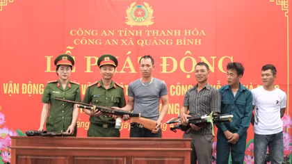 Công an tỉnh Thanh Hóa thu hồi vũ khí, giữ bình yên cho cộng đồng