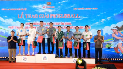 Bế mạc Giải Pickleball chào mừng Liên hoan Truyền hình, Phát thanh, Điện ảnh CAND lần thứ XV