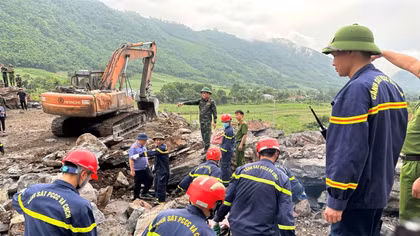 Đã tìm thấy 2 nạn nhân mất tích trong vụ sạt lở mỏ đá ở Thanh Hóa