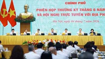 Khai mạc Phiên họp Chính phủ thường kỳ tháng 6/2026 và Hội nghị trực tuyến Chính phủ với địa phương