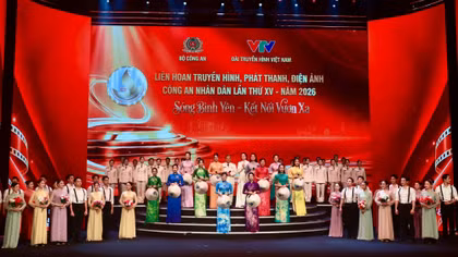 Liên hoan Truyền hình, Phát thanh, Điện ảnh CAND lần thứ XV, năm 2026 khai mạc tại Nhà hát Hồ Gươm.