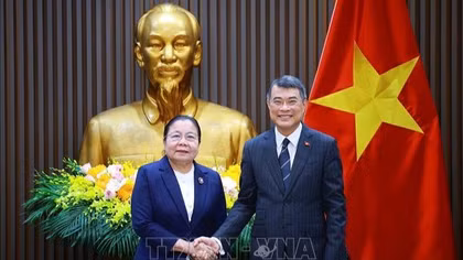 Thủ tướng Lê Minh Hưng tiếp Trưởng Ban Tổ chức Trung ương Đảng Nhân dân Cách mạng Lào