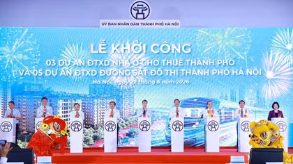 Thủ tướng dự Lễ khởi công dự án nhà ở cho thuê và đường sắt đô thị thành phố Hà Nội