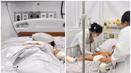 Khẩn trương cứu chữa hai bệnh nhi trong vụ cháy xe khách 