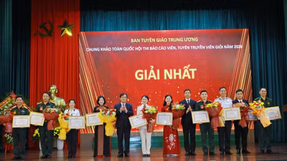 Nhiều báo cáo viên Công an đạt giải cao tại Chung kết Hội thi báo cáo viên toàn quốc