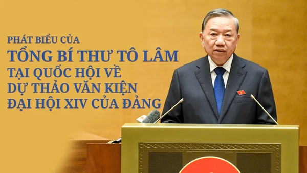 Phát biểu của Tổng Bí thư Tô Lâm tại Quốc hội về dự thảo Văn kiện Đại hội XIV của Đảng