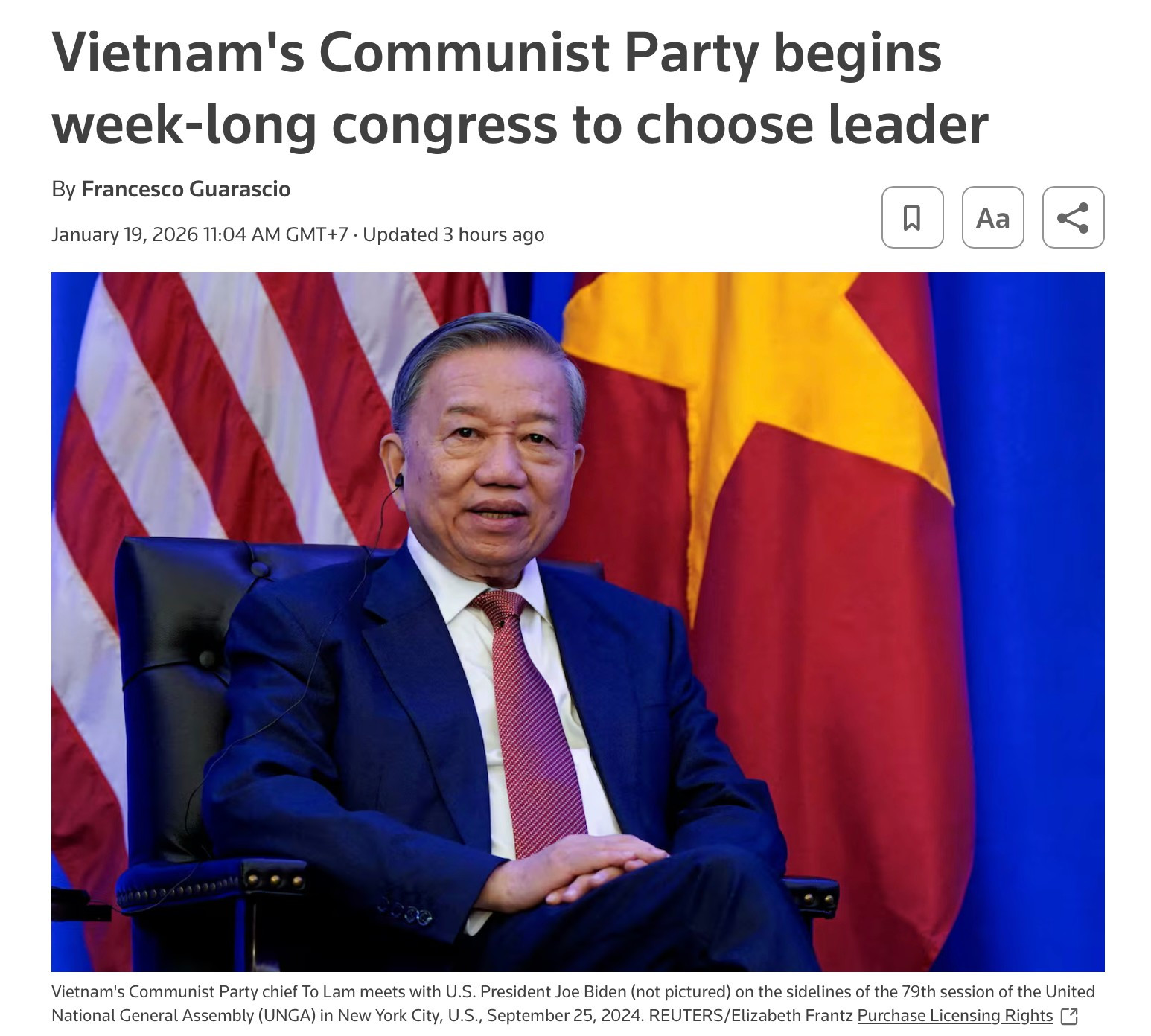 Truyền thông quốc tế kỳ vọng vào những quyết sách quan trọng từ Đại hội XIV của Đảng -0