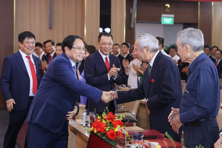 Thủ tướng Phạm Minh Chính cùng các đại biểu dự Đại hội - Ảnh: VGP/Nhật Bắc