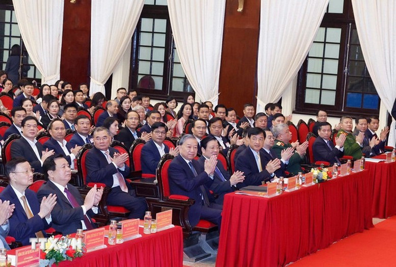 Tổng Bí thư Tô Lâm và các đại biểu tham dự hội nghị - Ảnh: TTXVN