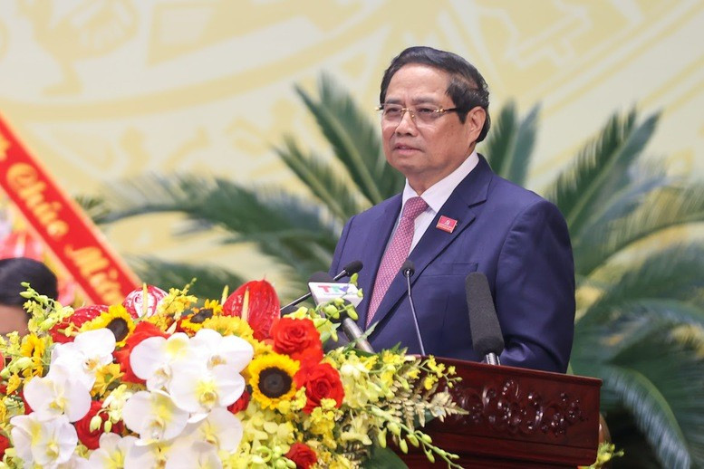 Thủ tướng khẳng định, nhìn lại nhiệm kỳ 2020-2025, Thanh Hóa đã đạt được những kết quả rất quan trọng và khá toàn diện trên hầu hết các lĩnh vực - Ảnh: VGP/Nhật Bắc