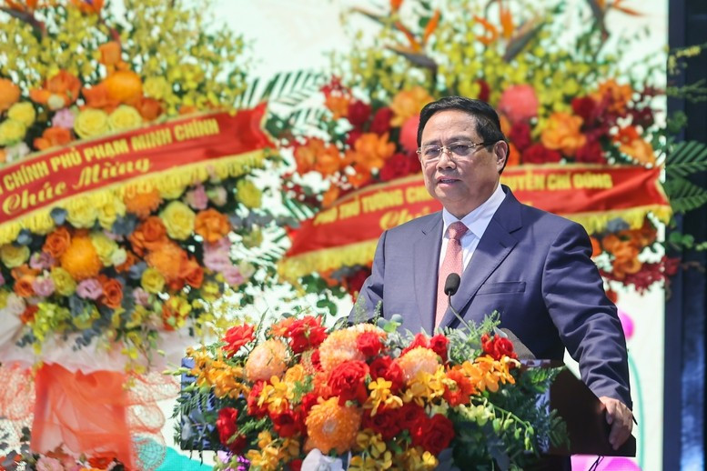 Nhấn mạnh yêu cầu nhận thức rõ vị trí, vai trò đặc biệt quan trọng nói trên để tham mưu cho Đảng, Nhà nước, Thủ tướng đề nghị Đảng bộ Bộ KH&amp;CN trong nhiệm kỳ tới cần tập trung vào một số nhiệm vụ trọng tâm - Ảnh: VGP/Nhật Bắc