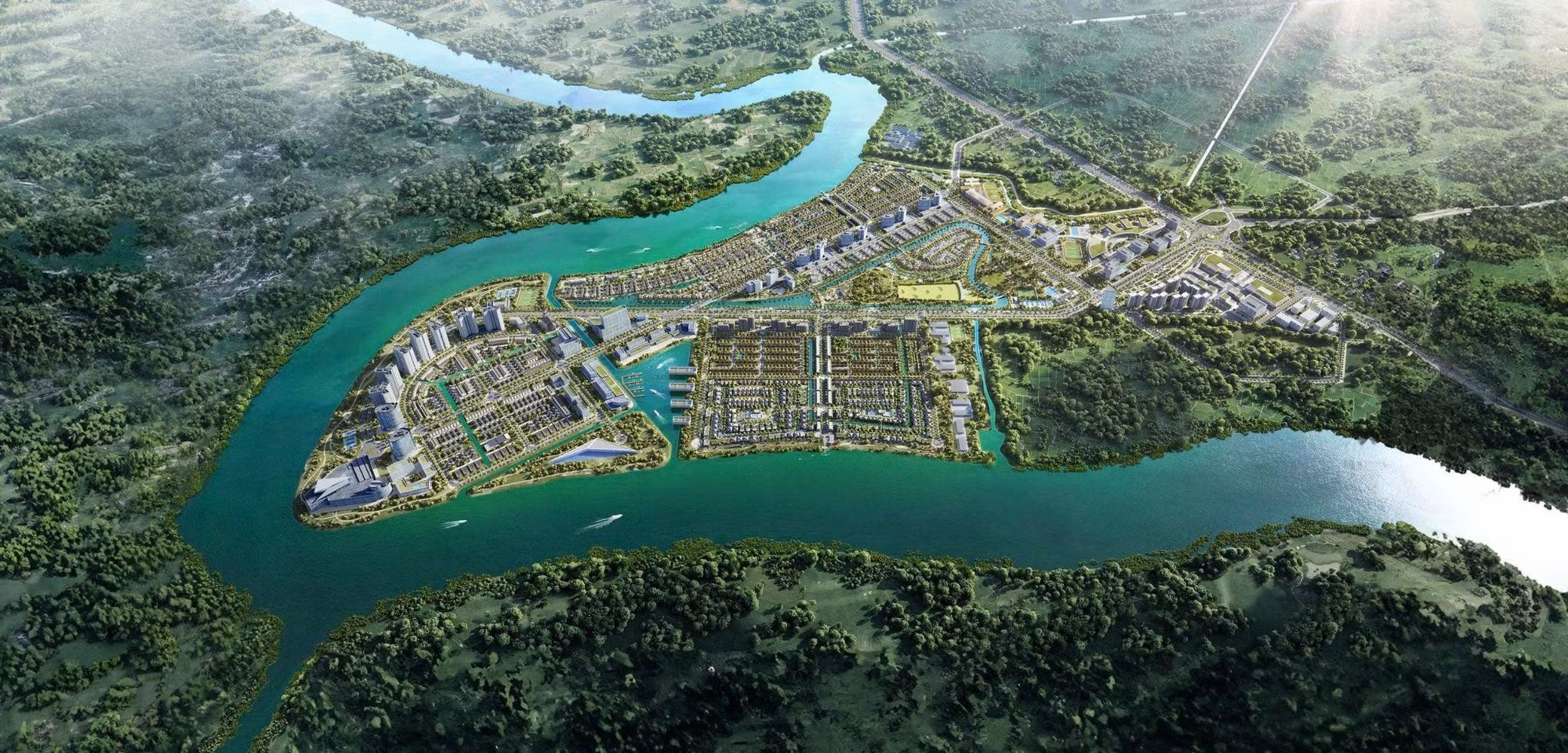 Toàn cảnh đại đô thị tích hợp Waterpoint (Bến Lức, Tây Ninh). Ảnh NLG