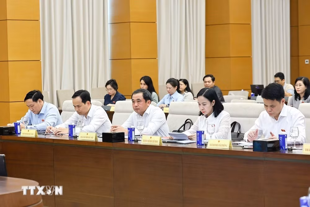 Tổ trưởng Tổ đảng Đoàn đại biểu Quốc hội các tỉnh, thành phố dự hội nghị.