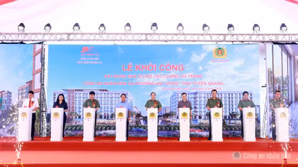 Khởi công dự án nhà ở xã hội cho cán bộ, chiến sĩ Công an nhân dân tại Tuyên Quang