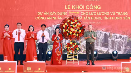 Khởi công gần 1.400 căn hộ cho lực lượng Công an tại Hưng Yên 