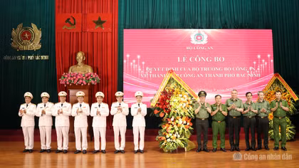 Công bố Quyết định thành lập Công an TP Bắc Ninh