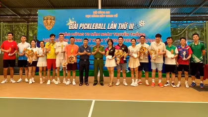Sôi nổi Giải Pickleball lực lượng Cảnh sát kinh tế năm 2026