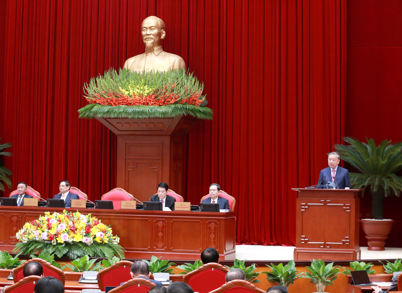 Tổng Bí thư Tô Lâm phát biểu khai mạc Hội nghị.