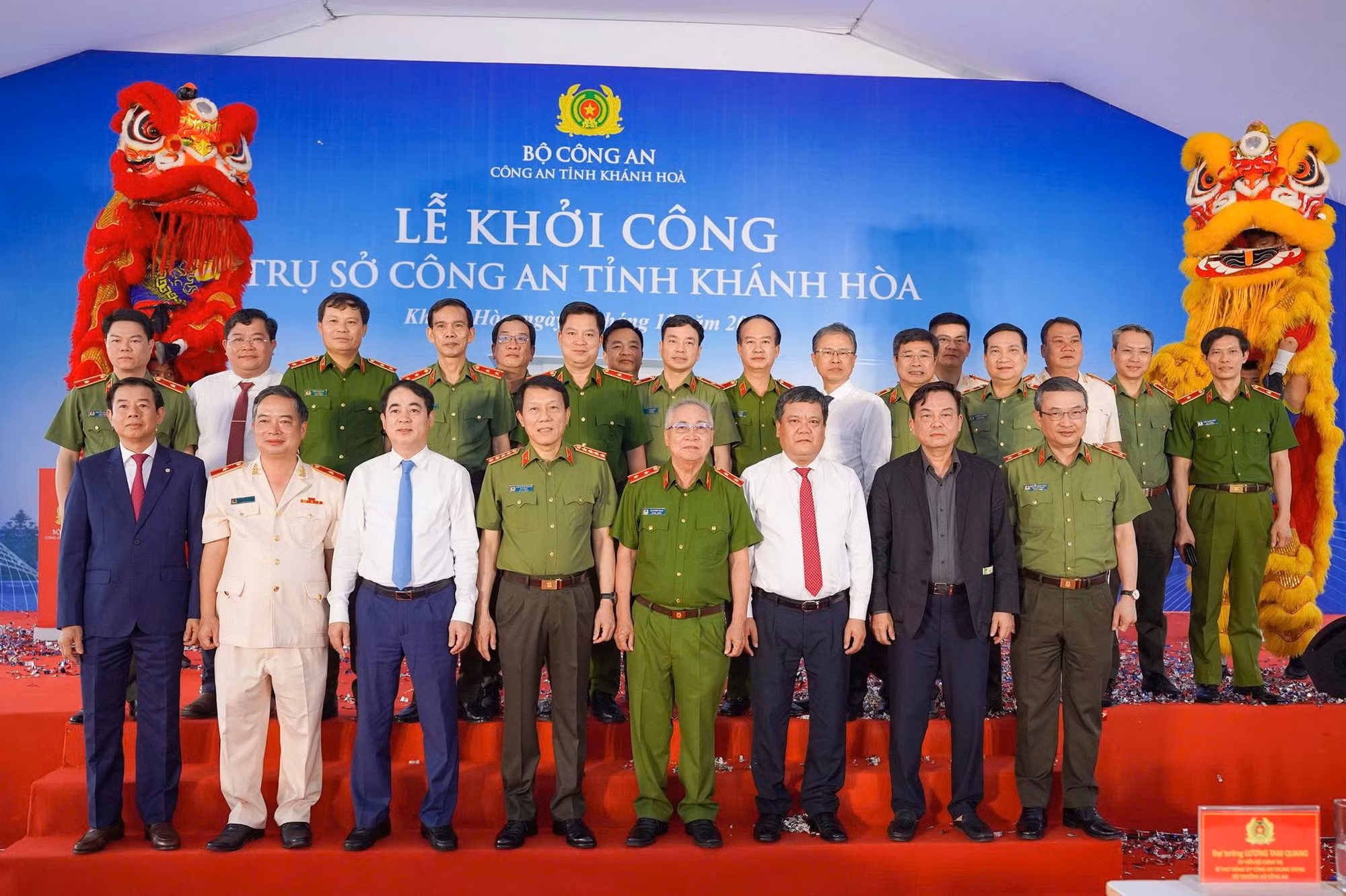 Bộ Trưởng Bộ Công an Lương Tam Quang dự Lễ khởi công xây dựng trụ sở Công an tỉnh Khánh Hòa -0