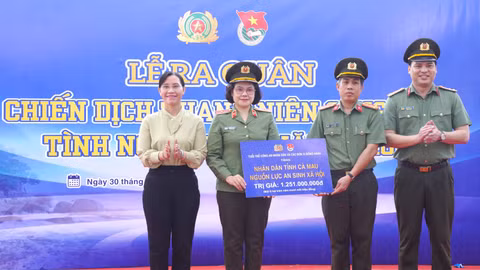 Tuổi trẻ CAND ra quân Chiến dịch tình nguyện hè 2026 tại Cà Mau
