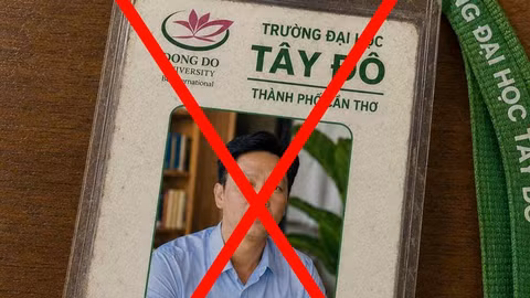 Hình ảnh thẻ nhân sự giả mà đối tượng gửi chủ doanh nghiệp nhằm lừa đảo chiếm đoạt tài sản. 