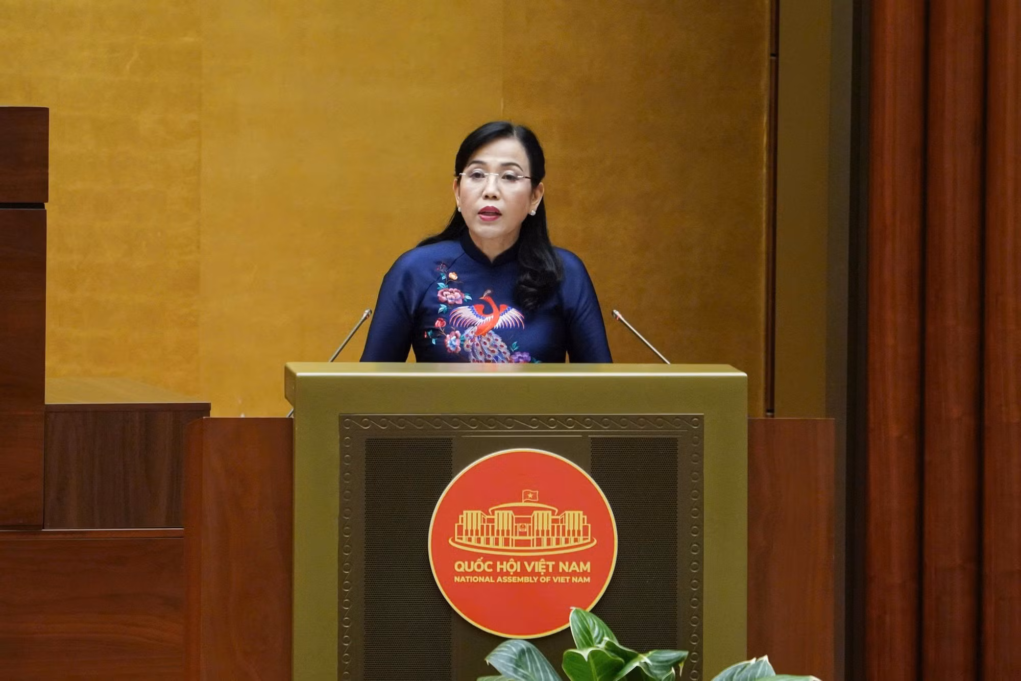 Chủ nhiệm Ủy ban Khoa học, Công nghệ và Môi trường Nguyễn Thanh Hải trình bày báo cáo thẩm tra.